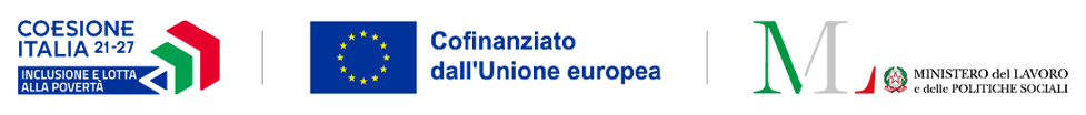 logo coesione Italia 21-27 inclusione e lotta lalla povertà - cofinanziato dall'UE e MLPS